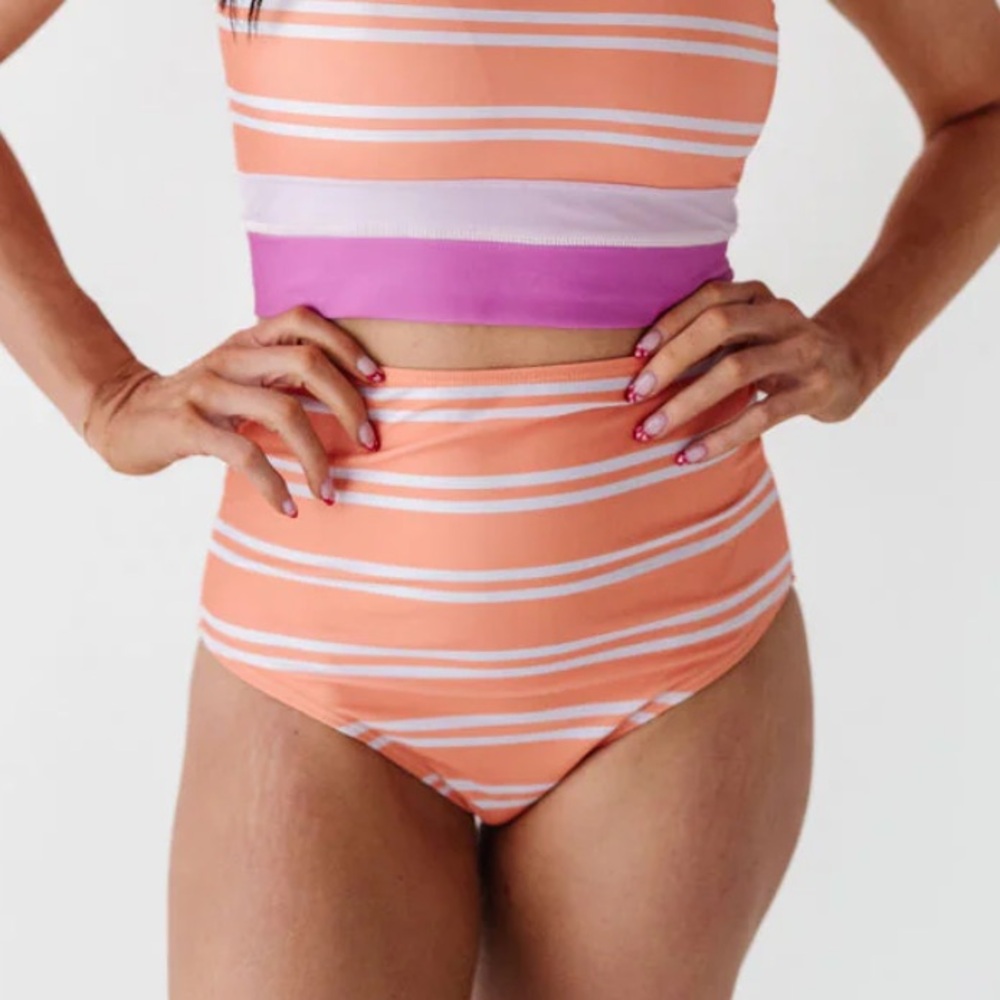 NWT Livy&Kate Swim BOTTOMS in Summer Sherbet Stripe